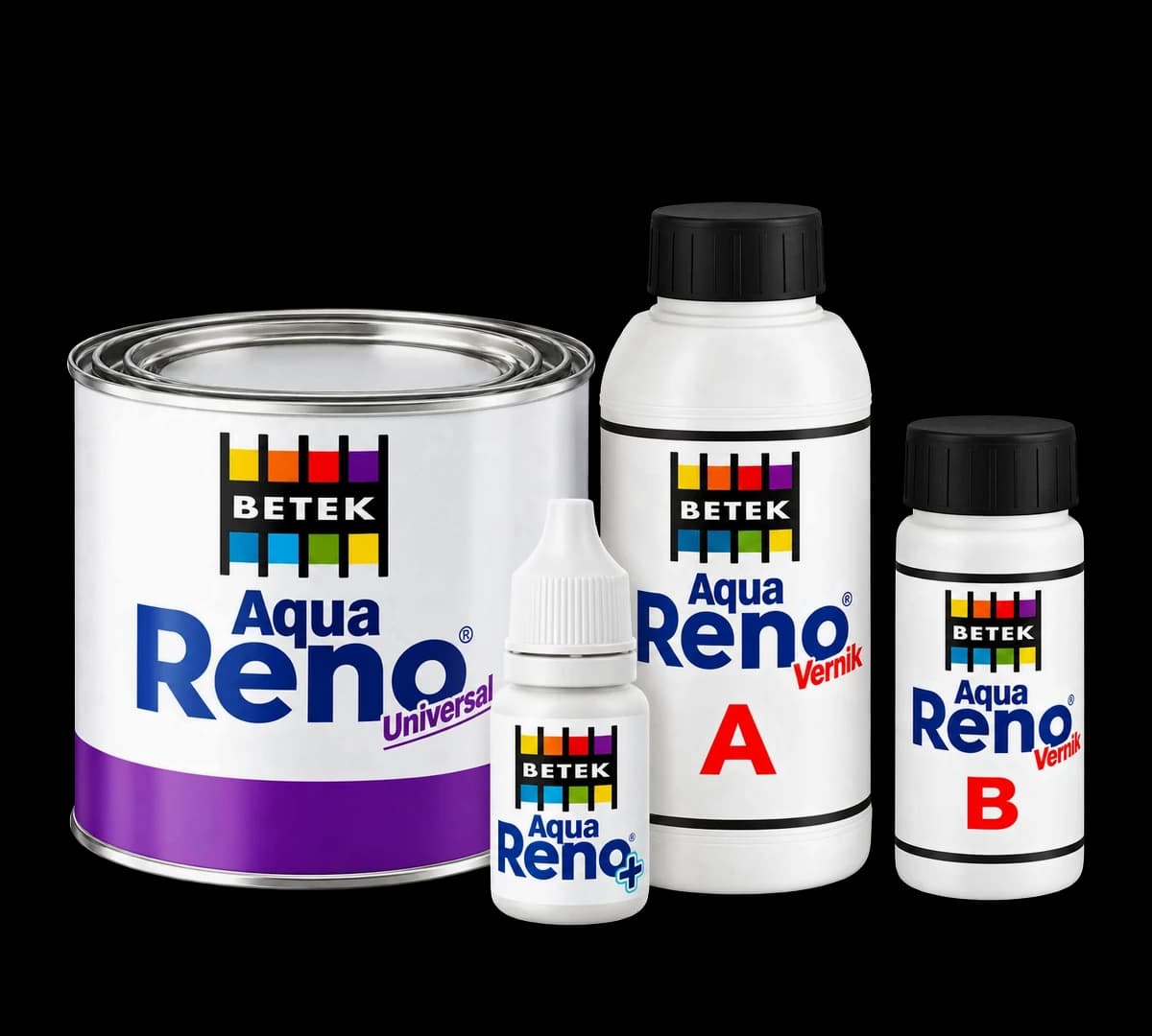 Betek Aqua Reno Universal, Vernik A and B and Reno+ set